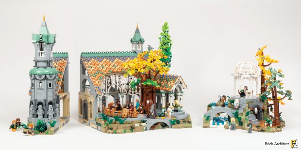 #10316 Rivendell is an amazing model. It is built as three separate modules.