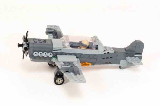 Airplane with wings attached.