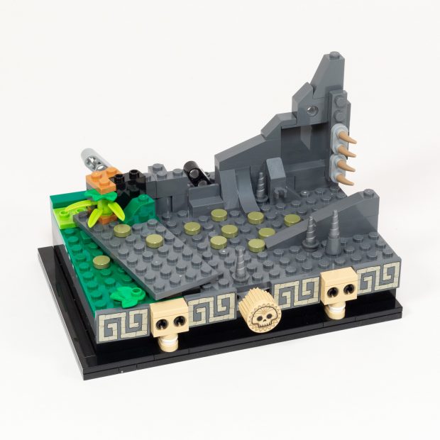 In the first bag, we build a solid platform and a bit of rocky decoration.