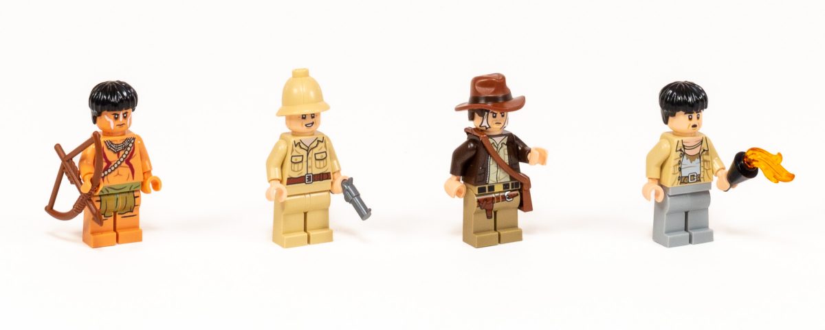 The Hovitos Warrior, Indiana Jones, and Satipo have alternate face prints.
