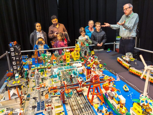 Trevor spent the weekend teaching guests how vintage LEGO trains work.