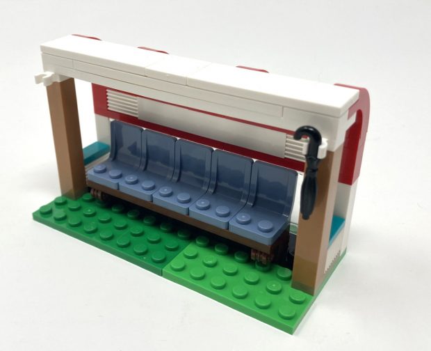 Despite having 6 seats this bench can only seat 3 figures at a time.