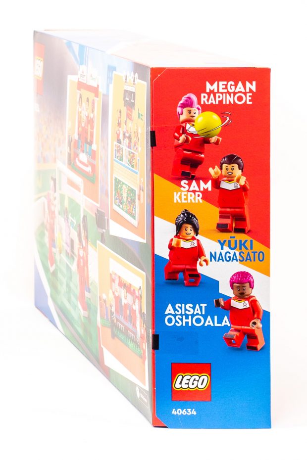 The set features famed footballers Megan Rapinoe, Yuki Nagasato, Asisat Oshoala, and Sam Kerr.