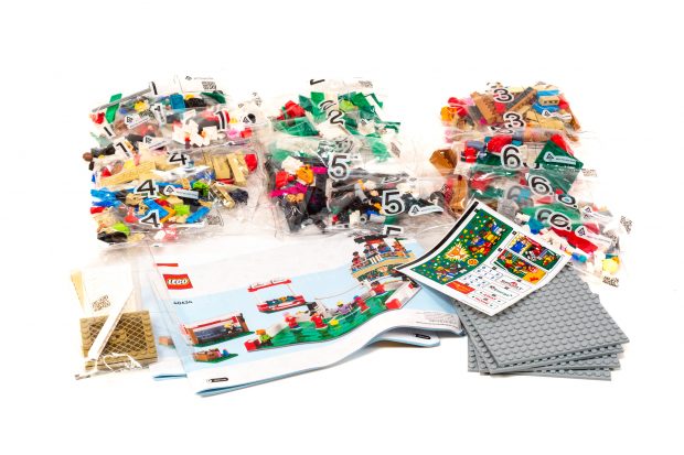 The build takes place over 6 numbered stages.