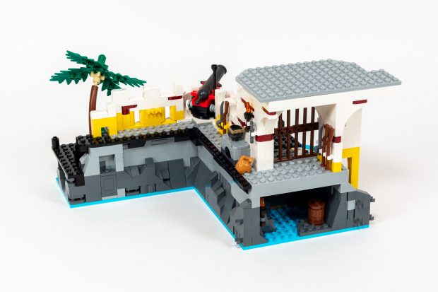 Back of fortress shows a lot of brick detailing.