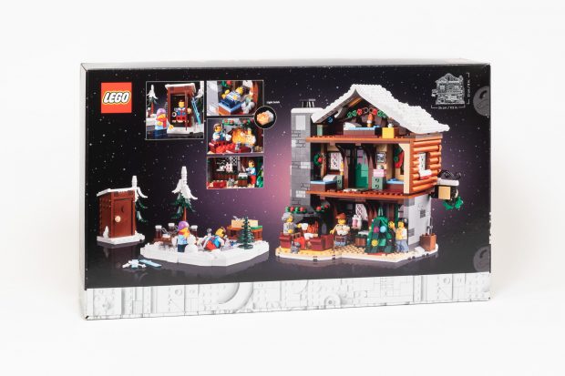 #10325 Alpine Lodge - Back of box shows the building interior.