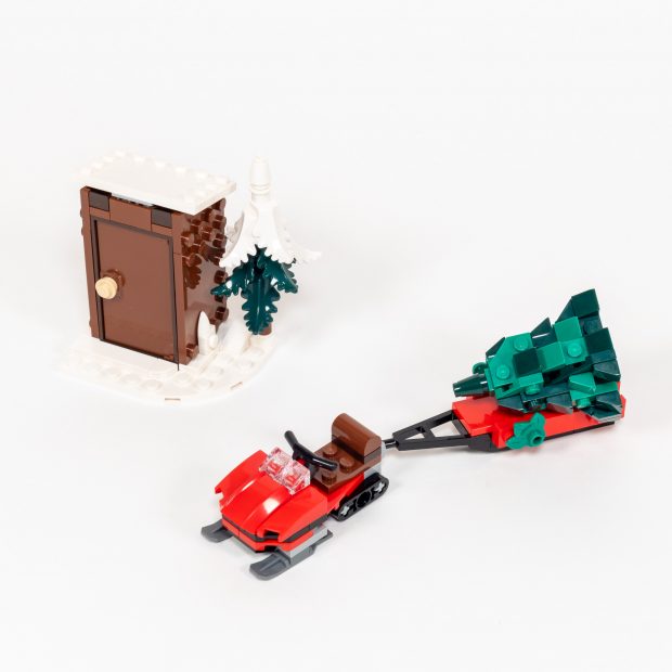 Tree, Snowmobile and Outhouse in Bag 1.