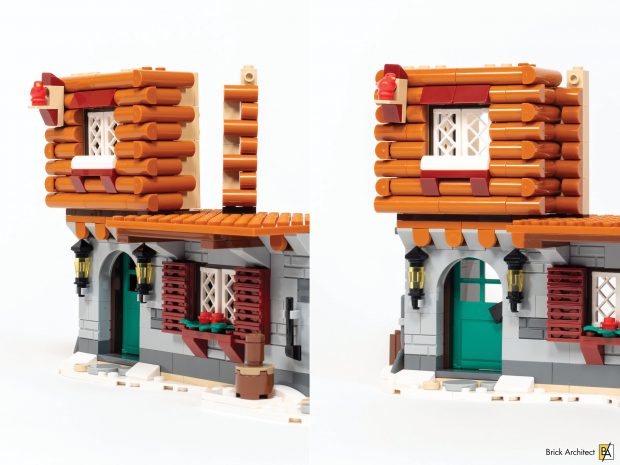 The SNOT assemblies allow the log Cabin walls to fit together perfectly.