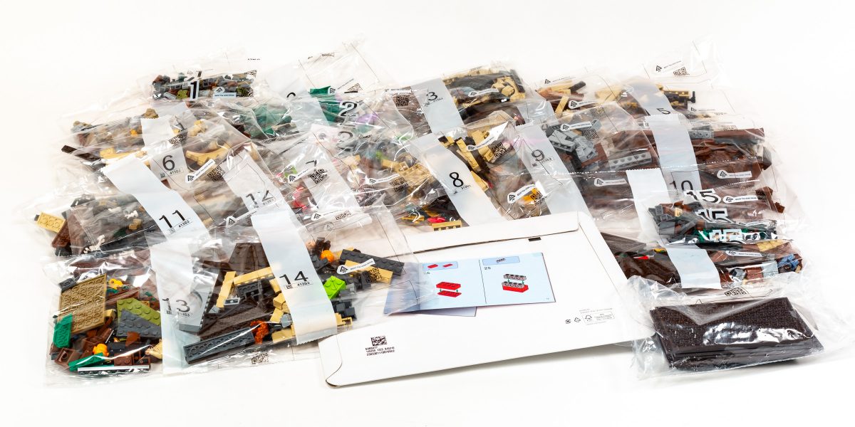 The build process takes place over 15 numbered stages.