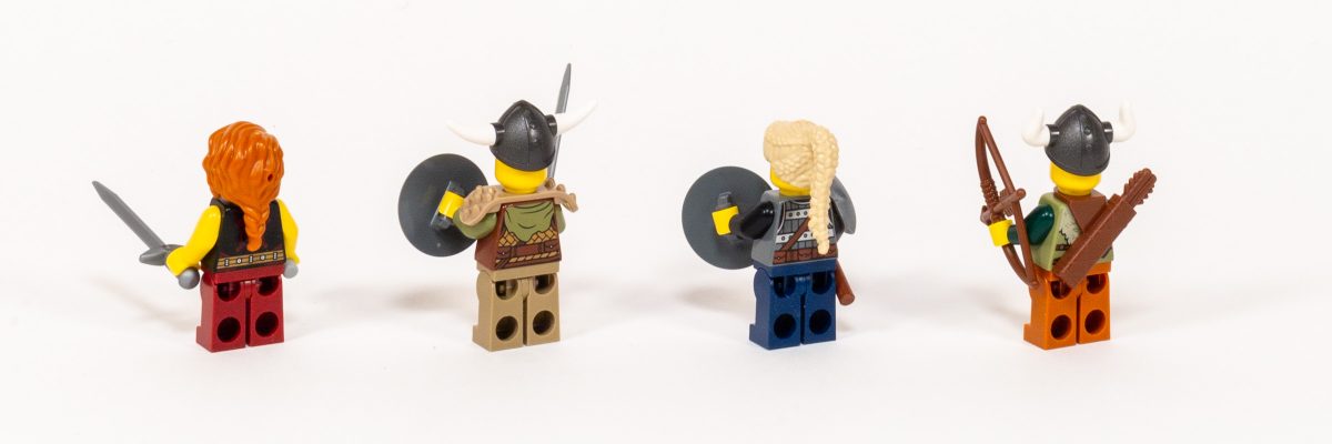 The back side of the four minifigures.