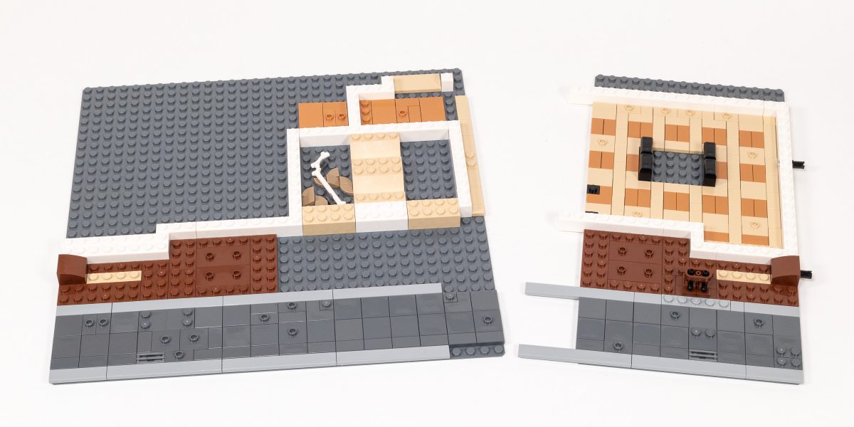 Attaching the two baseplates in Bag 2.