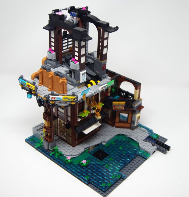 The second level feels more open compared to the bottom buildings.