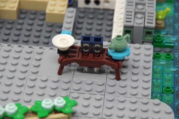 The whole table is built upside down.