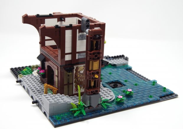 Roller coaster track pieces are utilized to build out great pillar detailing.