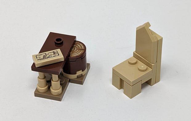 The chair design matches that of the dining room chairs in Lion Knights Castle.