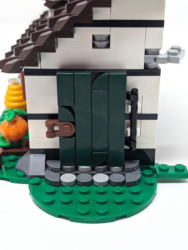 A brickbuilt door adds details that a single piece could never provide.