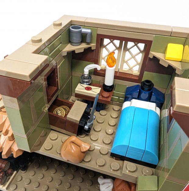 This bedroom is packed and even includes a hidden compartment.