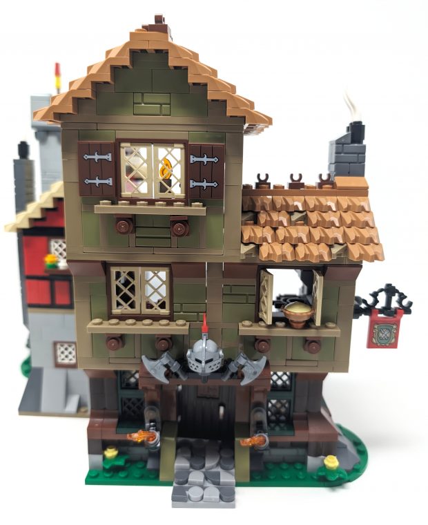 Spanning across three levels, this building has the most rooms in this set.