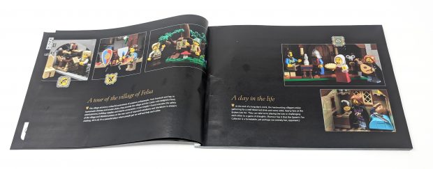 The inside of the first instruction manual goes into the backstory of the village of Felsa.