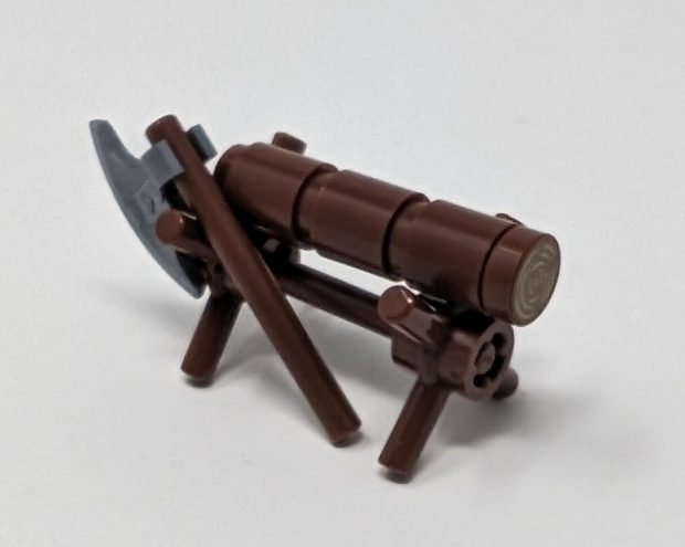 The log rack is simply build but adds character.