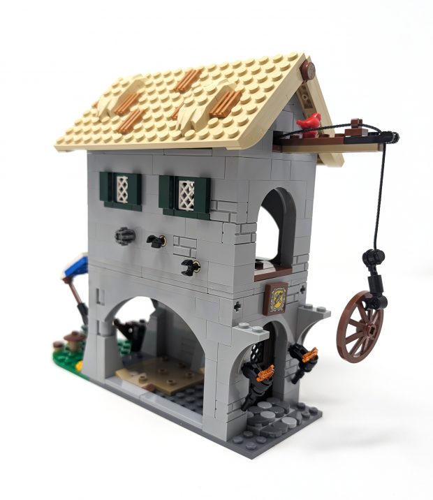 Made up of two levels, this structure has a very familiar stone color.