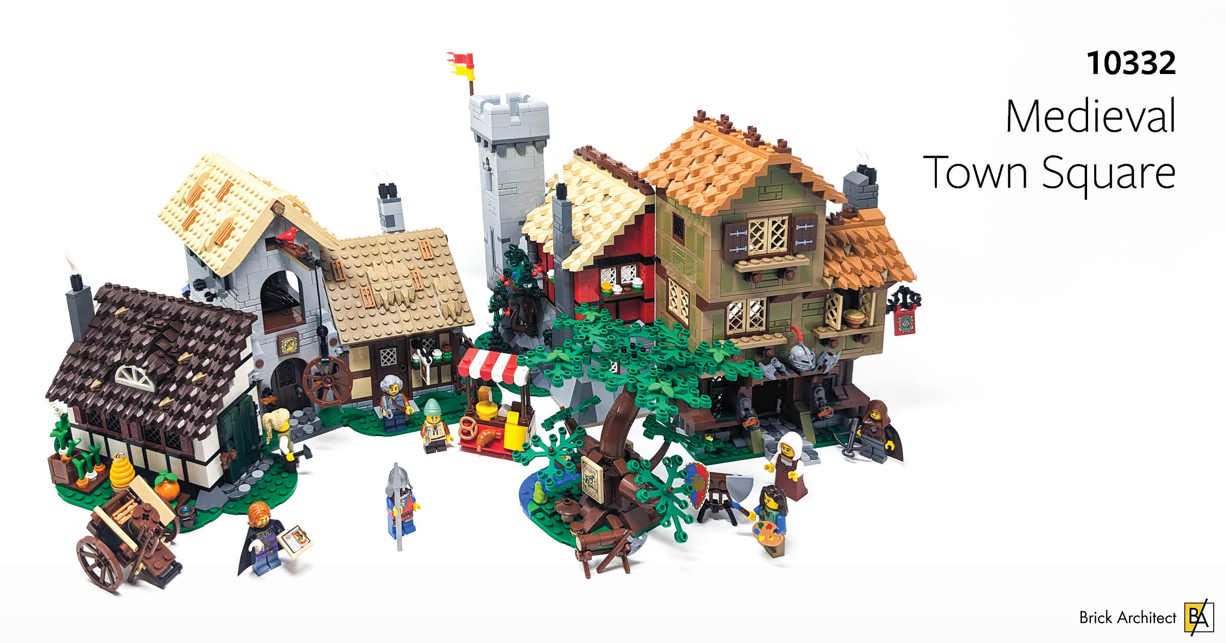 While I think the Technic set is a better set, LEGO Castle fans are eager to learn more about #10332 Medieval Town Square.