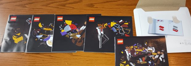 By splitting the instructions across multiple books this set allows for a collaborative build experience.