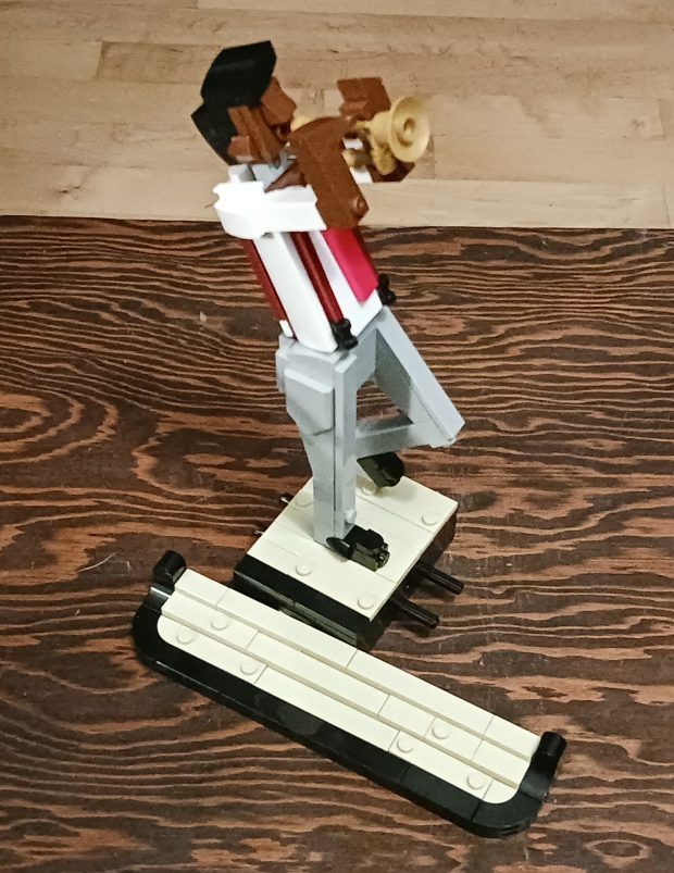 The musicians are built each with unique shapes and sizes that capture the variety of the human body.