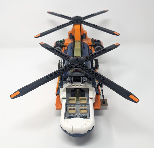 There is room for four minifigures seated in the cockpit.