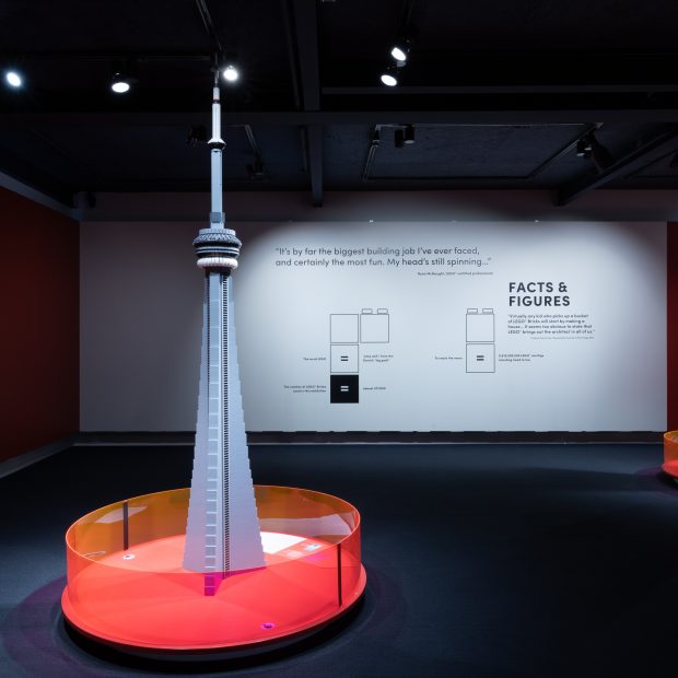 The CN Tower (1976) in Toronto is 553.3 m-high (1,815.3 ft) tall.