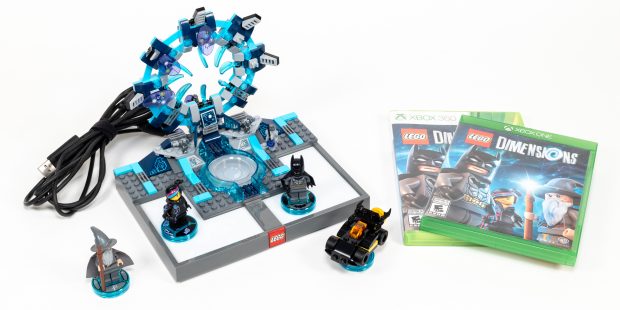 In LEGO Dimensions, normal minifigs stood on Character Tags containing an NFC tag.