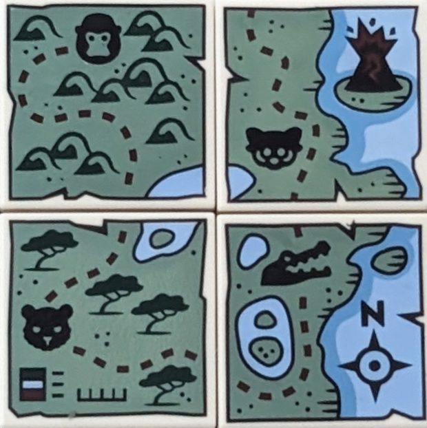 Each set comes with its own piece of the map.