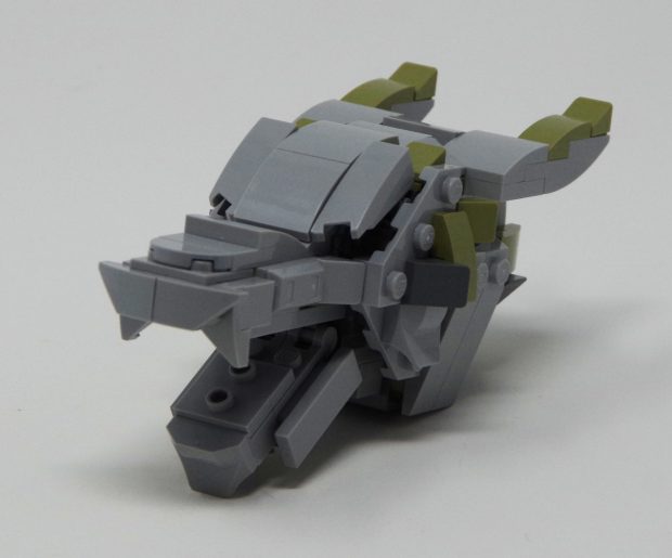 Menacing and built into the rockface is a dragon head.