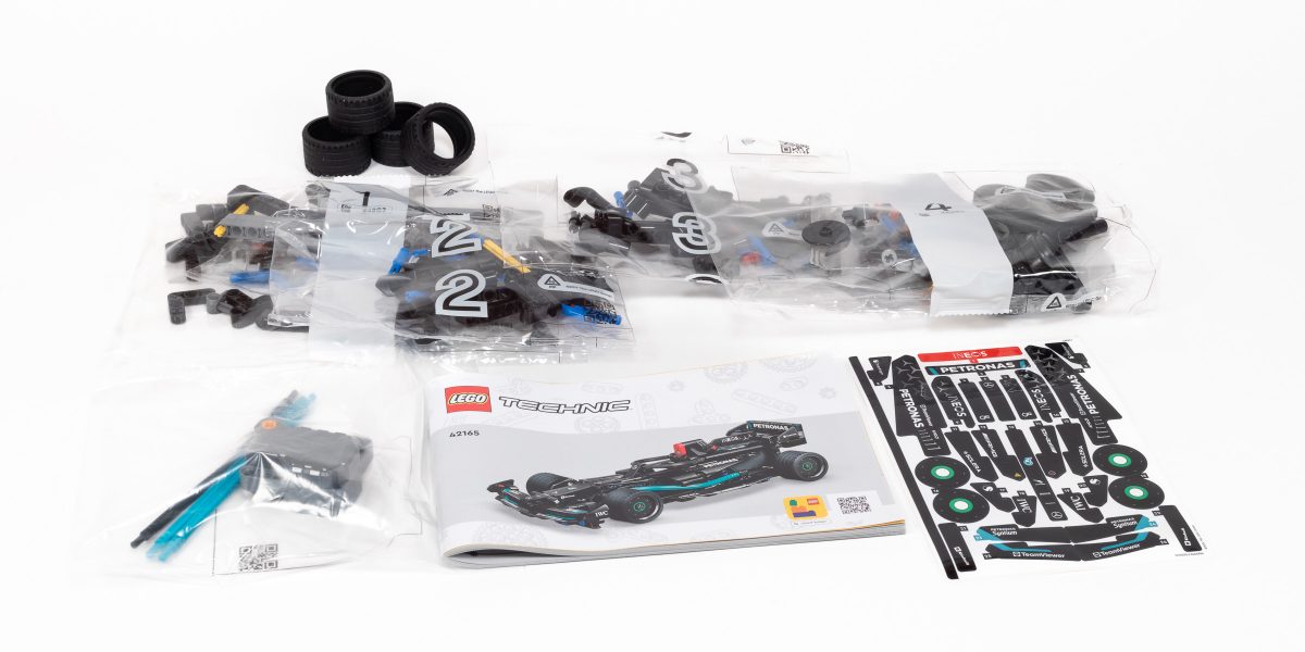 The smaller set includes just four numbered bags.