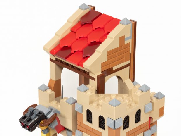 The roof and additional brickwork improve the left tower greatly.
