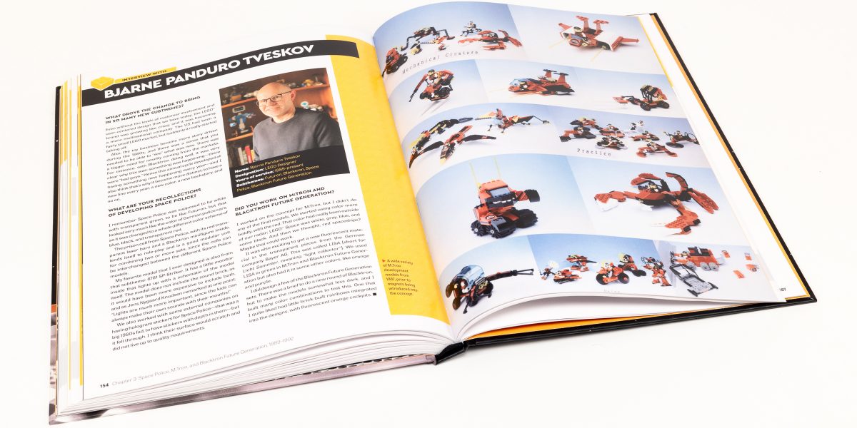 The interviews include behind the scenes photos such as this gallery of prototype M:Tron sets.