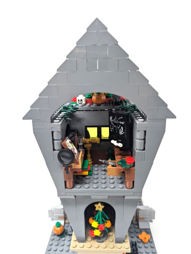 The second floor interior is packed with details from the film.