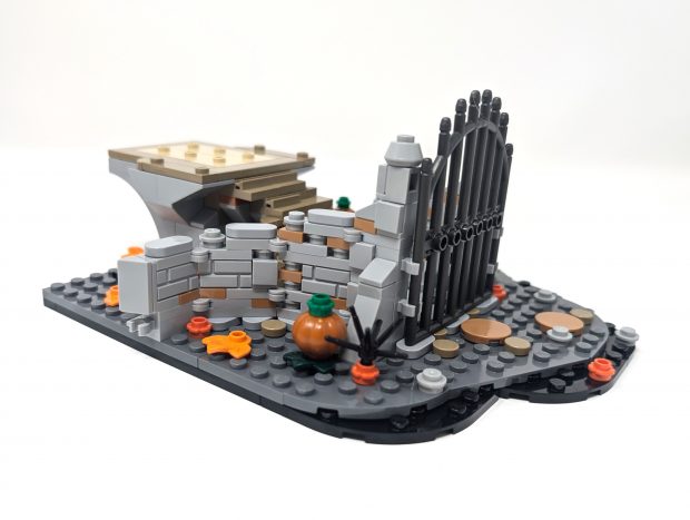 The rocky wall looks more like a custom build than a set.