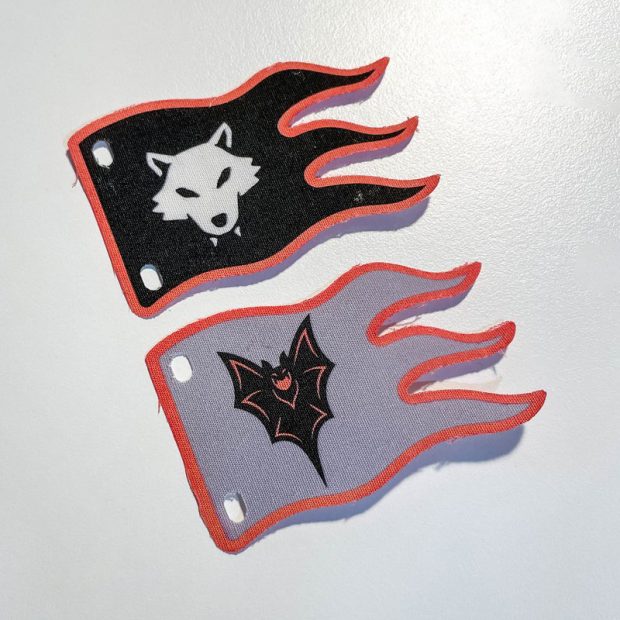 Custom printed and cut fabric flags. (Photo: BrickNerd)