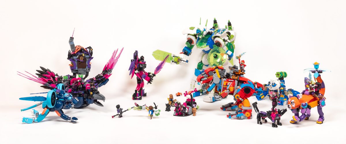 My son created this awesome battle scene using all seven sets.