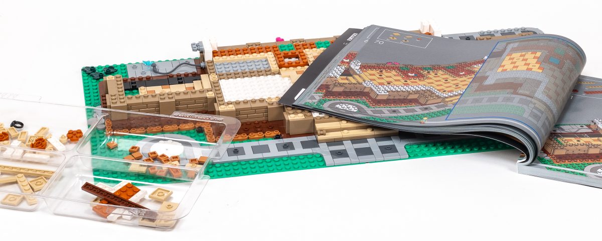 The instruction booklet helps you re-create the intricate tile pattern by providing a view from above.