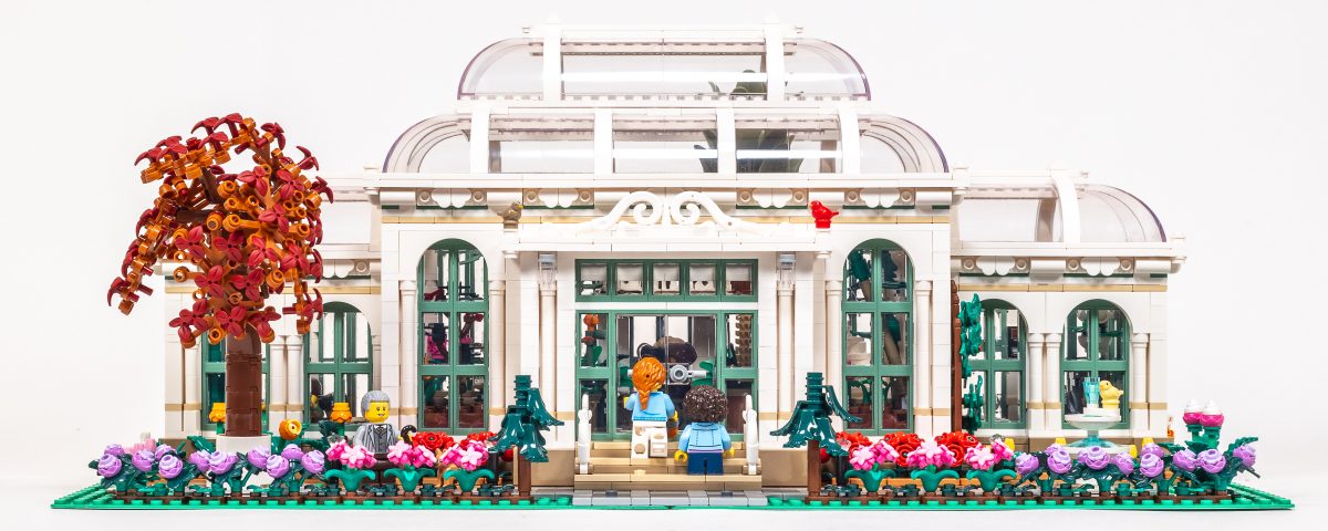 The completed model with a family getting ready to go inside.