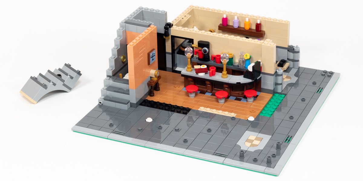 The staircase can be removed to access the bathroom more easily.