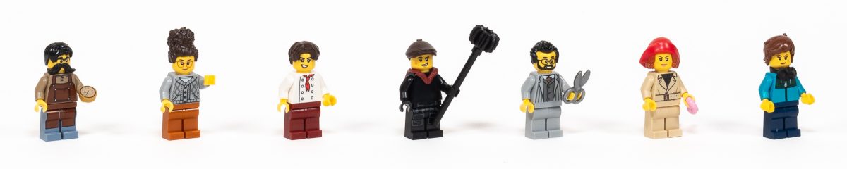 The seven (non-mannequin) minifigures included in this set.