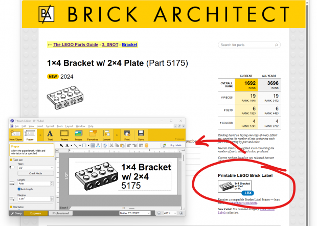 You can download a label for any part with a custom image!