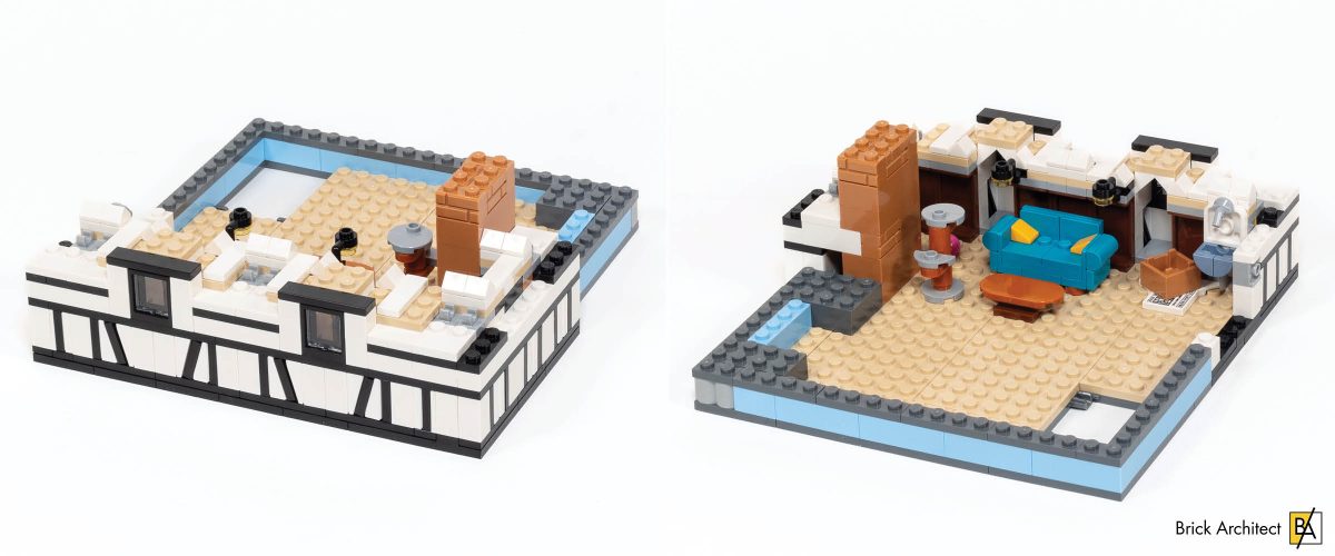 More Tudor detailing on the exterior, and an interior for people and cats.