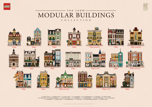 I measured the width of all of the building so you can see how inconsistent they are.