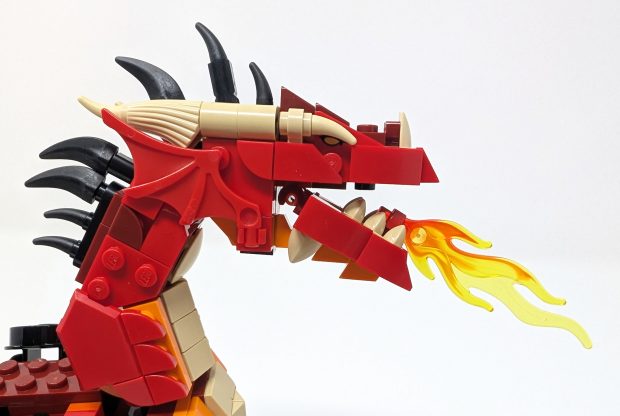 The Red Dragon's head is packed with details.