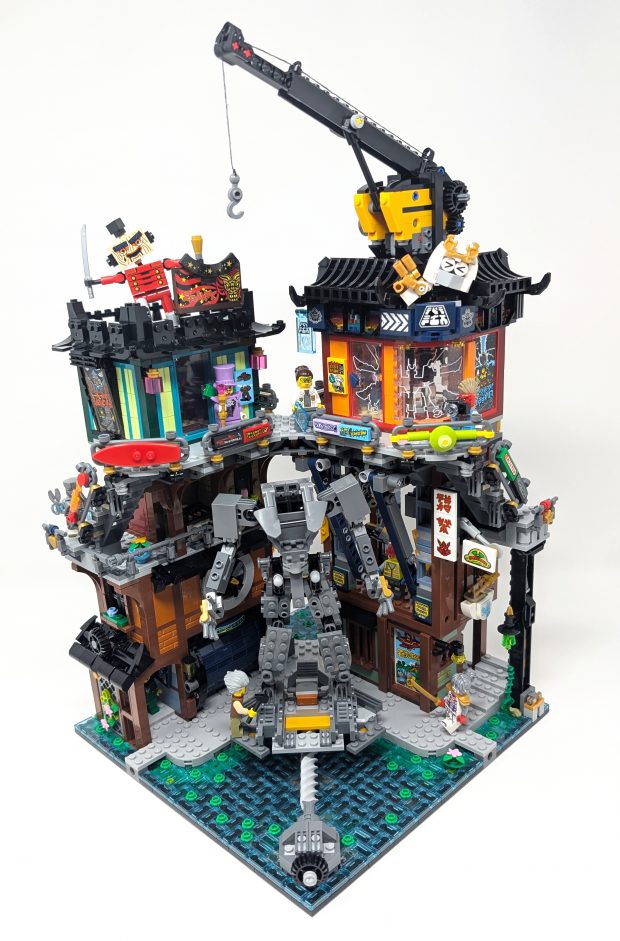 While the set fills a traditional baseplate, a large chunk of the space is empty.