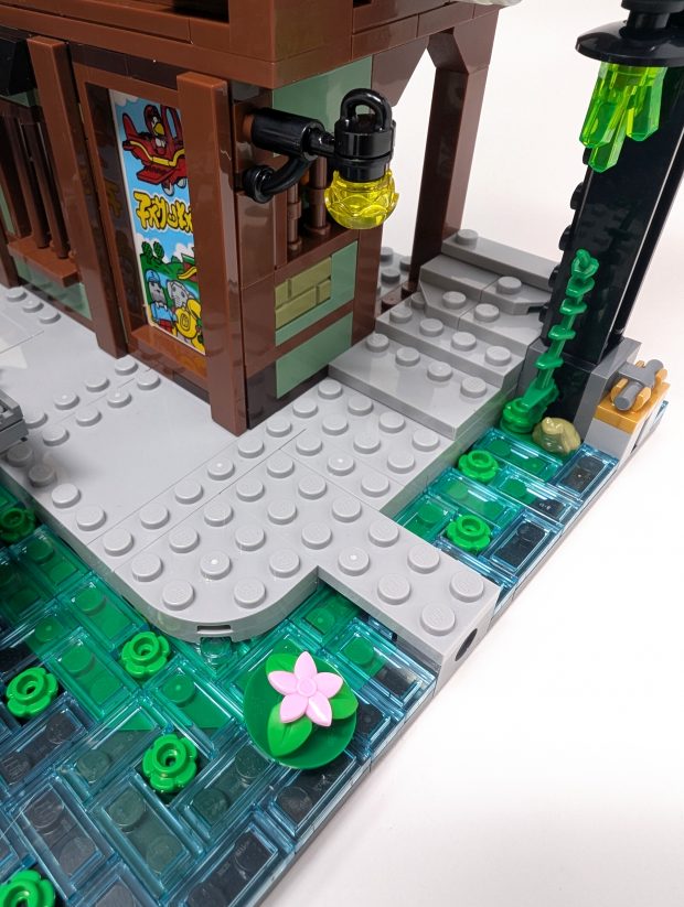 Height through steps creates a multi layered foundation to the base.